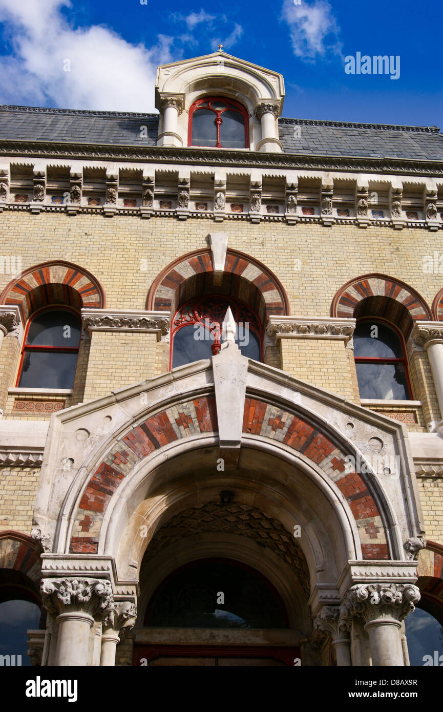 Architekturdetail, Abbey Mills Abwasserpumpwerk 1868 von Joseph Bazalgette und Edmund Cooper, Stratford, London, England Stockfoto