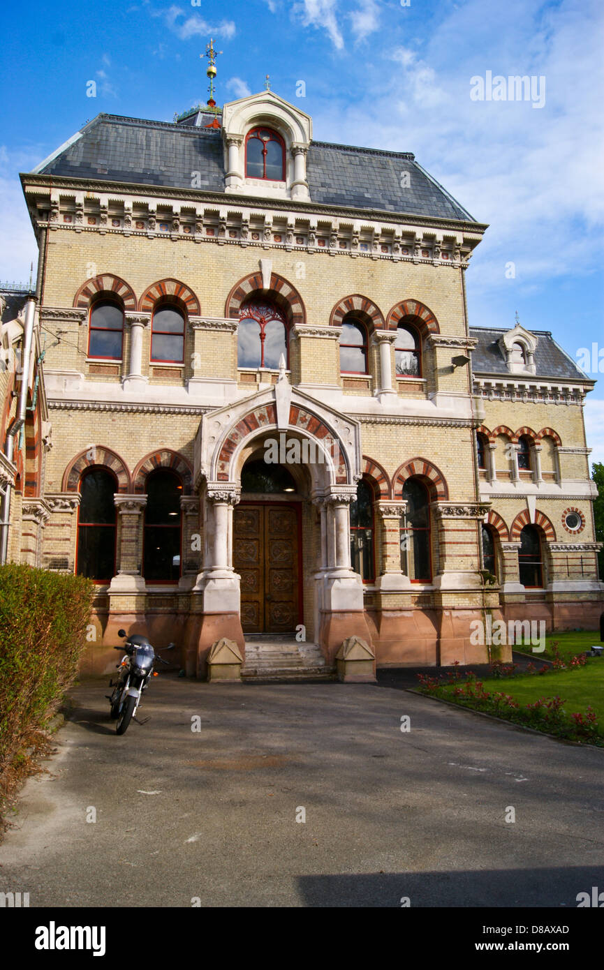 Außenseite des Abbey Mills Abwasserpumpwerk 1868 von Joseph Bazalgette und Edmund Cooper, Stratford, London, England Stockfoto