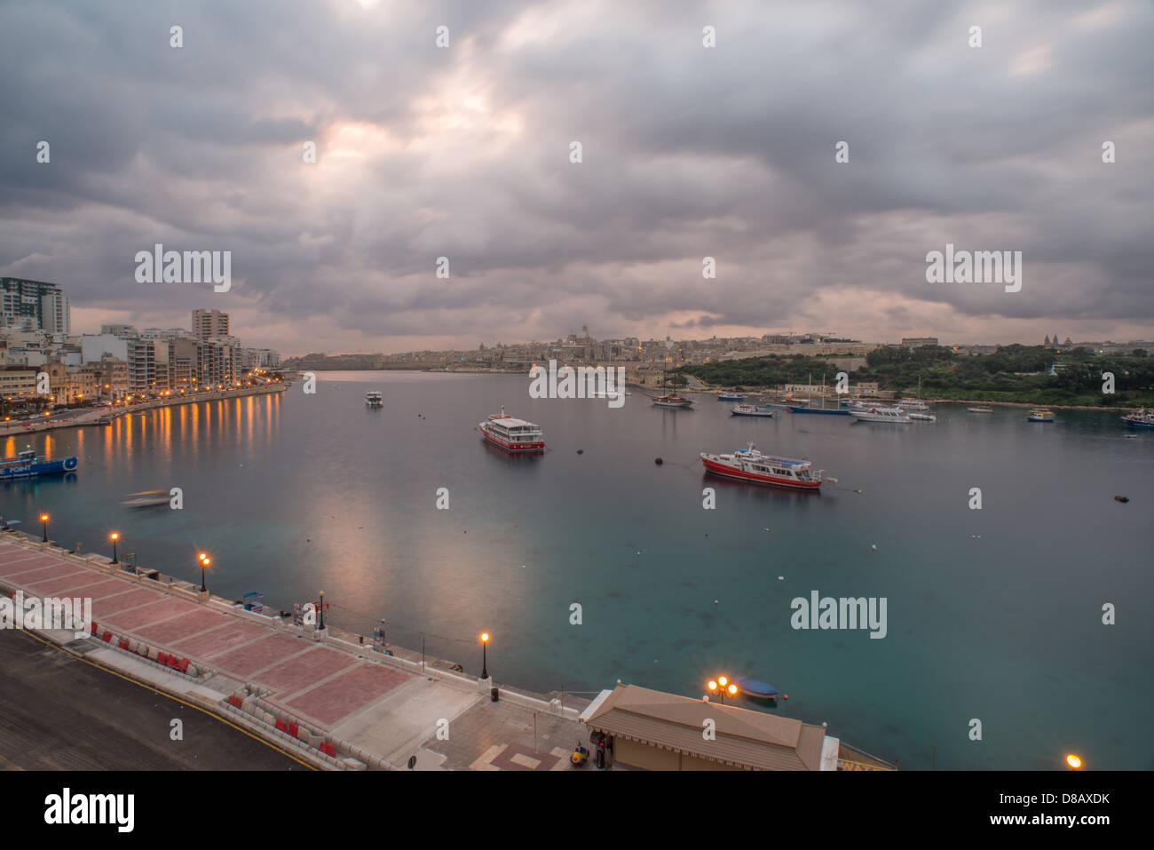 Hafen von Valletta Malta Stockfoto