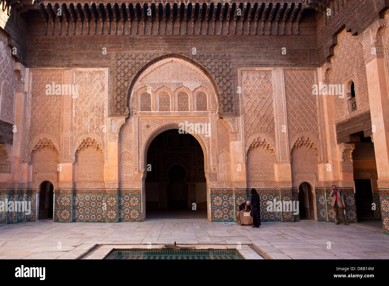 Ben Youssef Madrasa: Terrasse Stockfoto