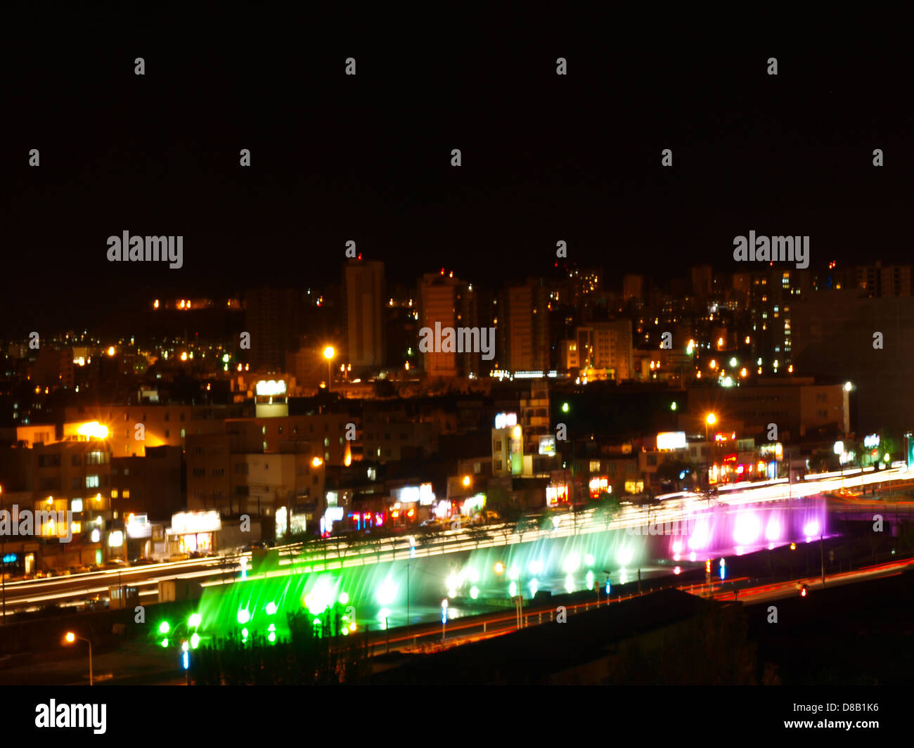 TABRIZ, IRAN - Mai 2: Tabriz Stadt Vogel Augen Blick bei Nacht auf 2. Mai 2011 in Tabriz, Iran. Stockfoto