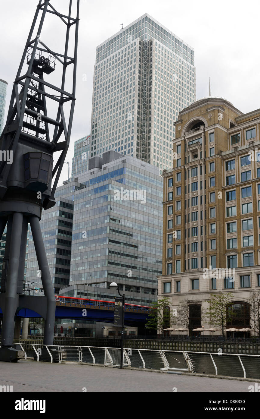 Renovierte West India Dock, London, England, Vereinigtes Königreich. Stockfoto