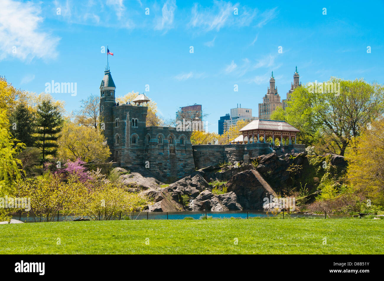 Schloss Belvedere Central Park Stockfoto