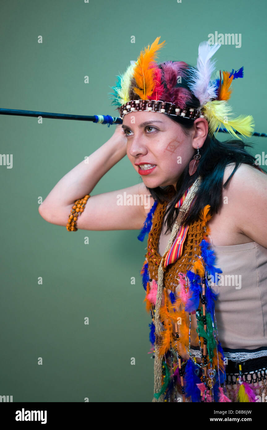 Amazon-Jägerin Stockfoto