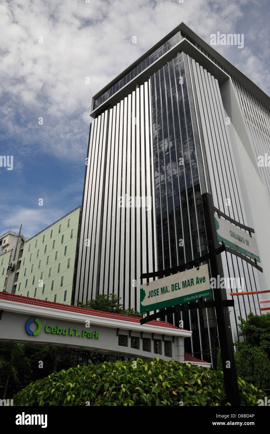 Eingang zum Cebu IT Park Cebu City Philippinen Stockfoto