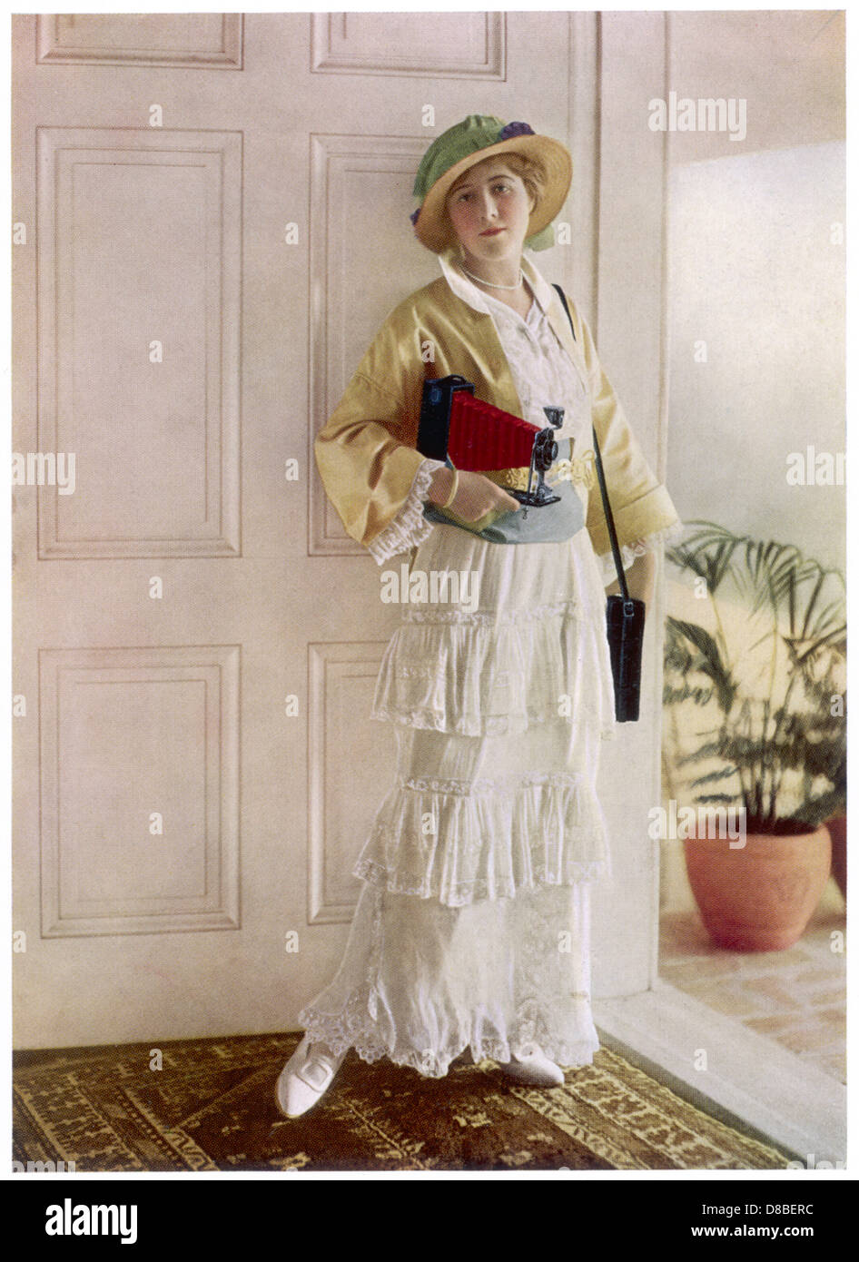 EINE WEIBLICHE FOTOGRAFIN Stockfoto