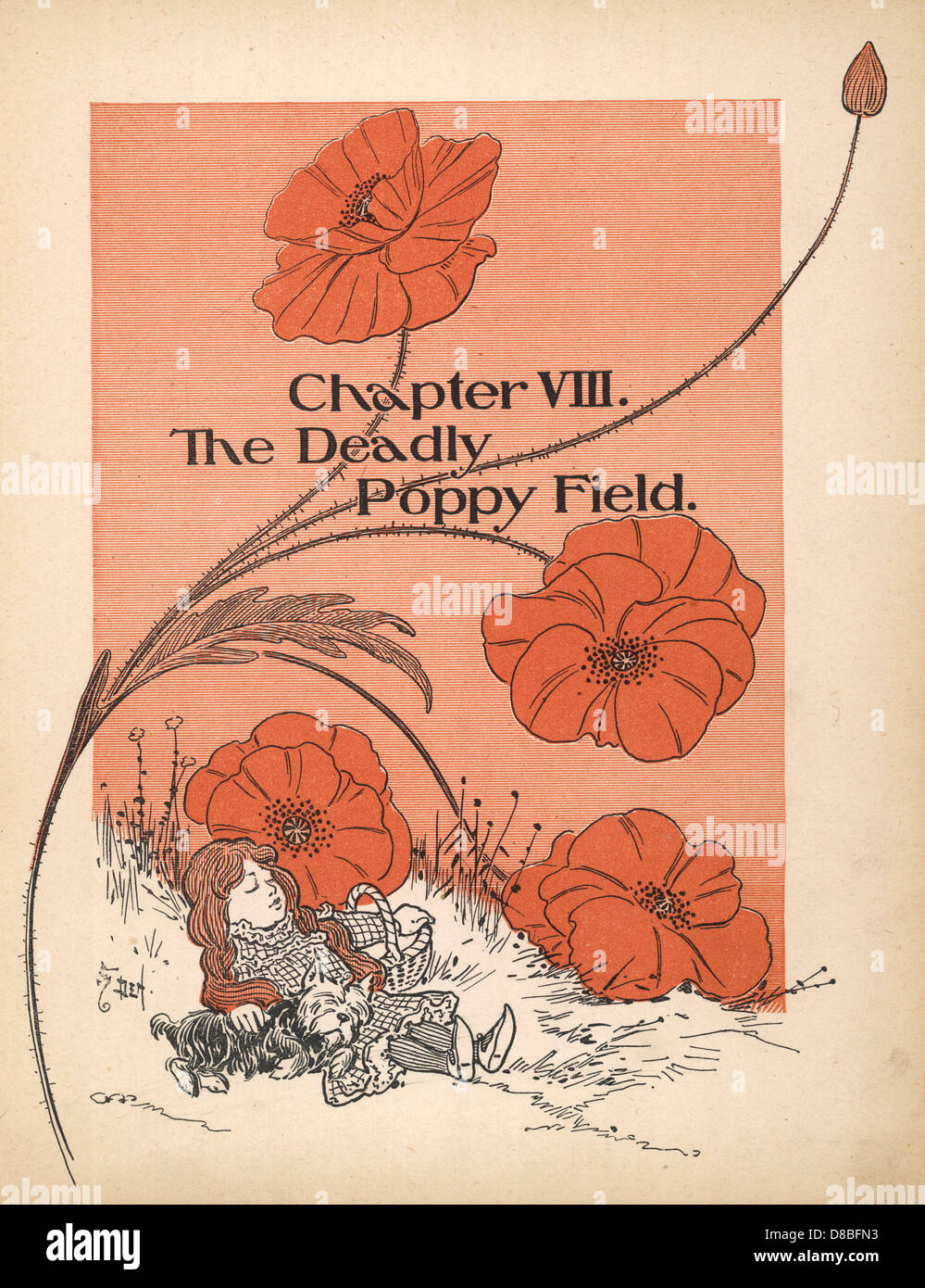 Der wunderbare Zauberer von Oz - das tödliche Mohnfeld Stockfoto