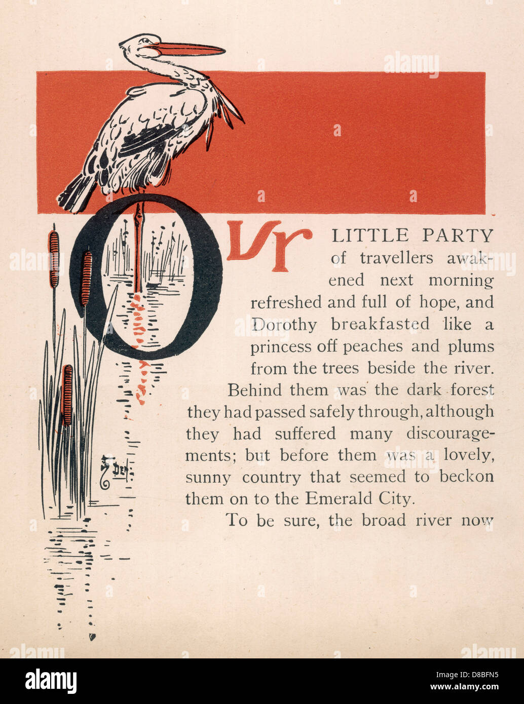 ZAUBERER VON OZ/STORCH Stockfoto