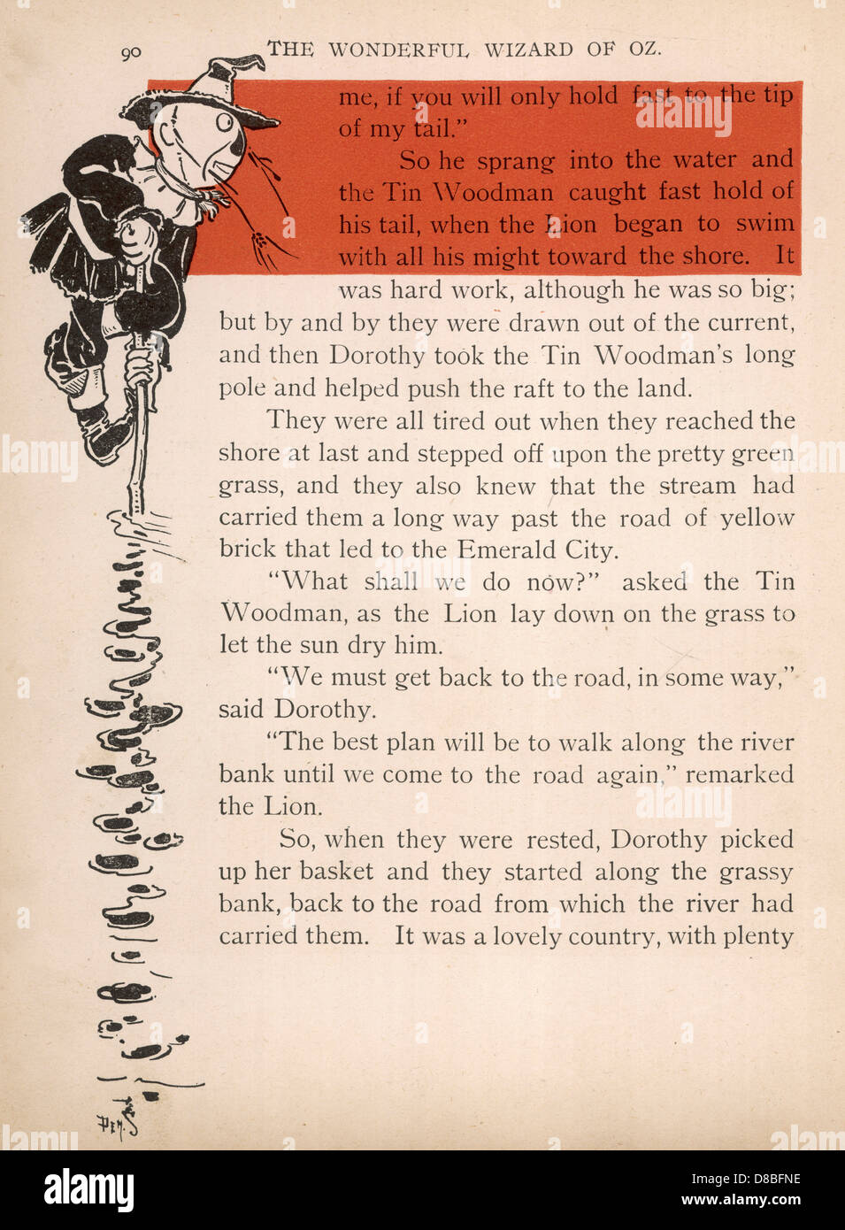 ZAUBERER VON OZ/SCARECROW Stockfoto