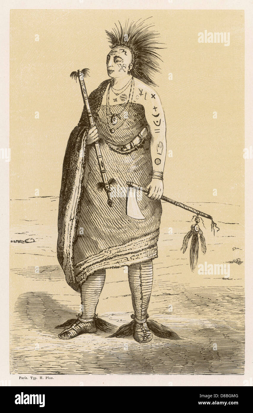 Osage Krieger Stockfoto