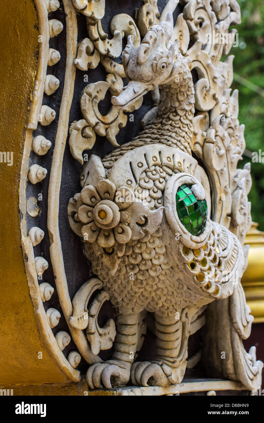Swan Kunstform Thai Stockfoto