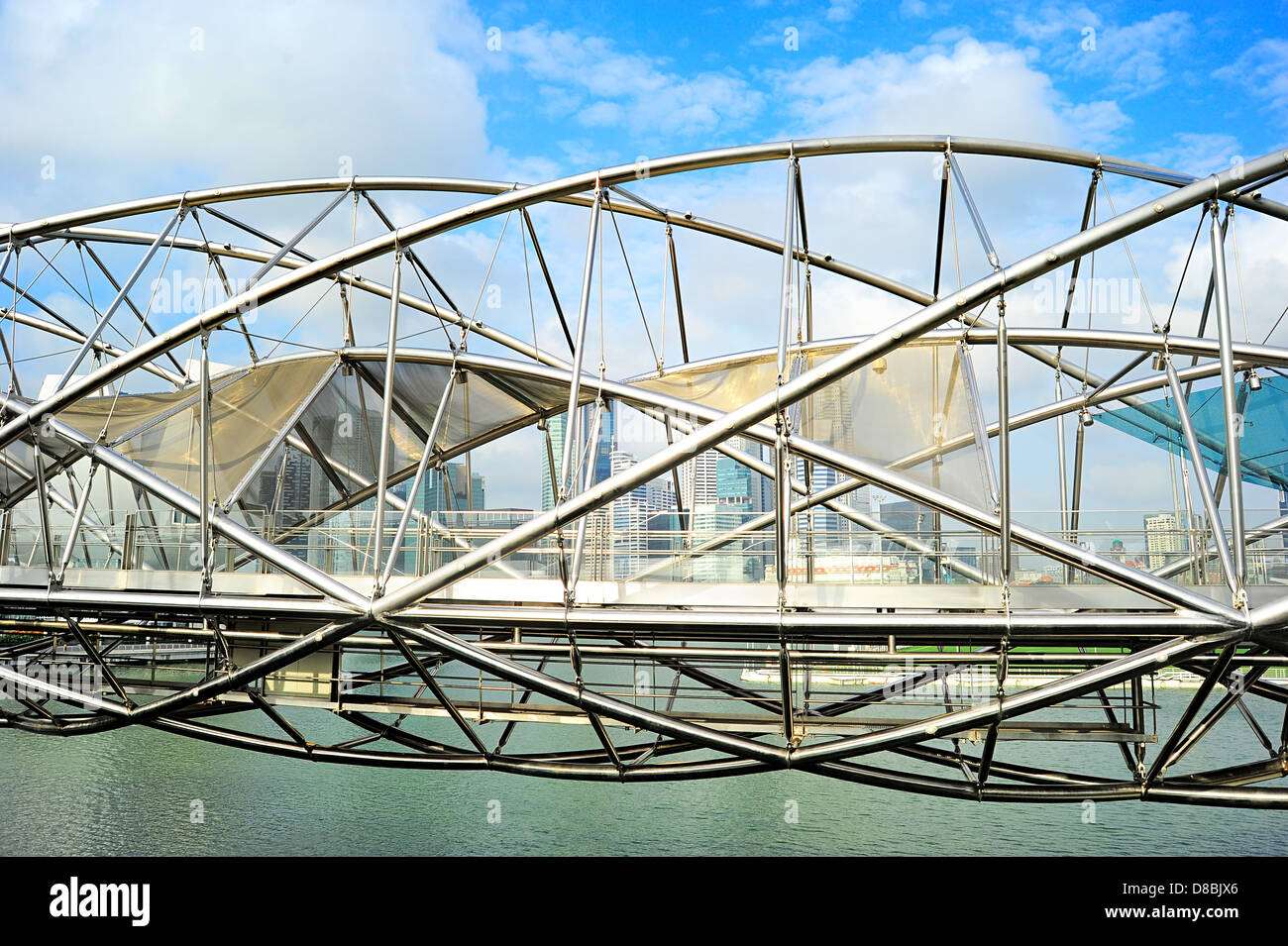 Die Helix-Brücke, früher bekannt als die Doppel-Helix-Brücke, Stockfoto