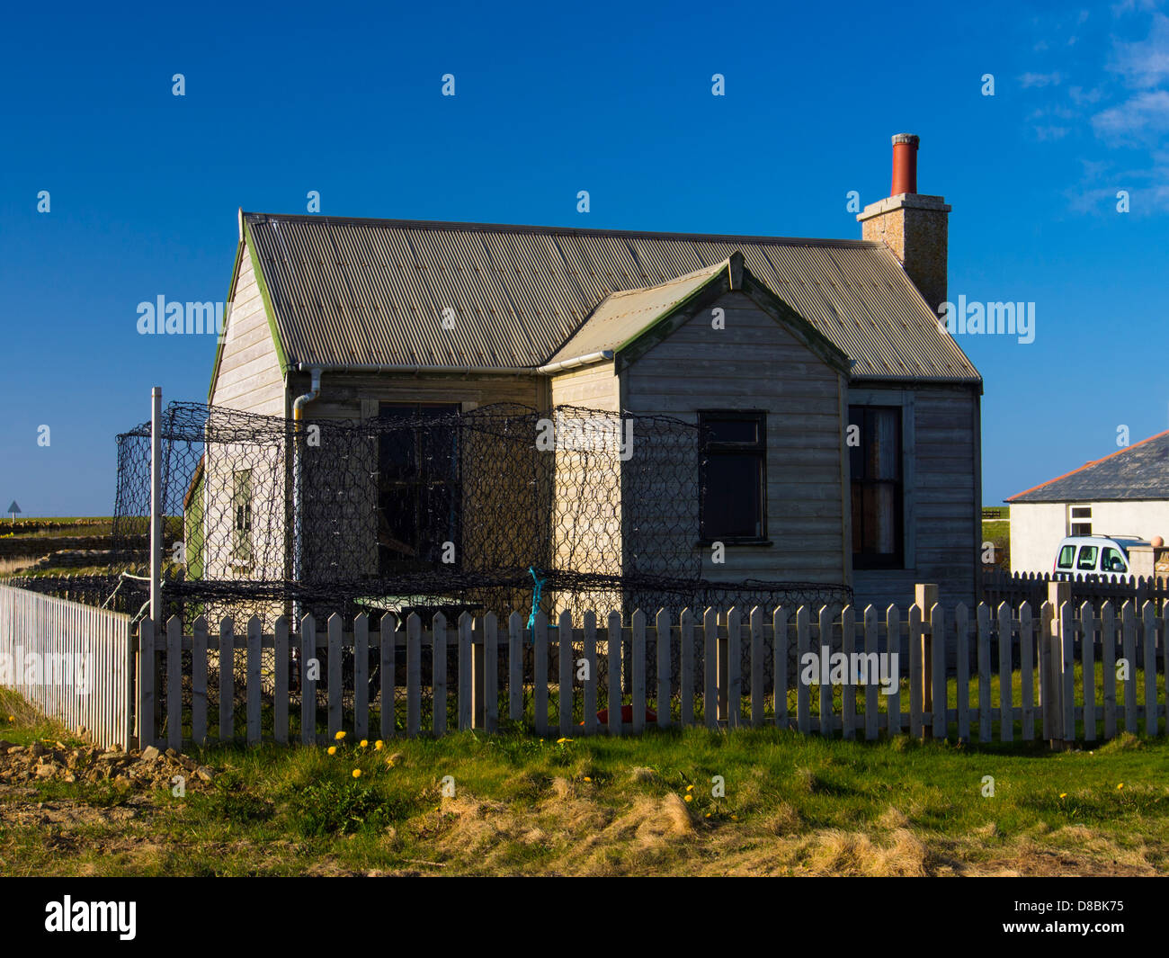 Schottland, Orkney-Inseln, Festland Orkney. Haus in Birsay Pfarrei, einer kleinen Siedlung an der Westküste von Orkney Festland. Stockfoto