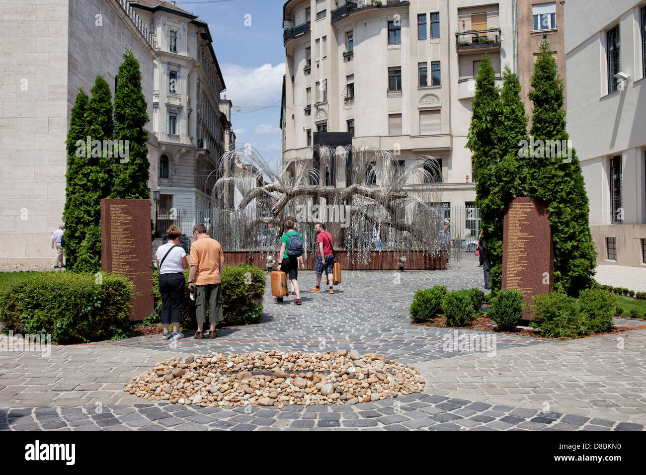Raoul Wallenberg Memorial Park, Budapest, Ungarn. Stockfoto