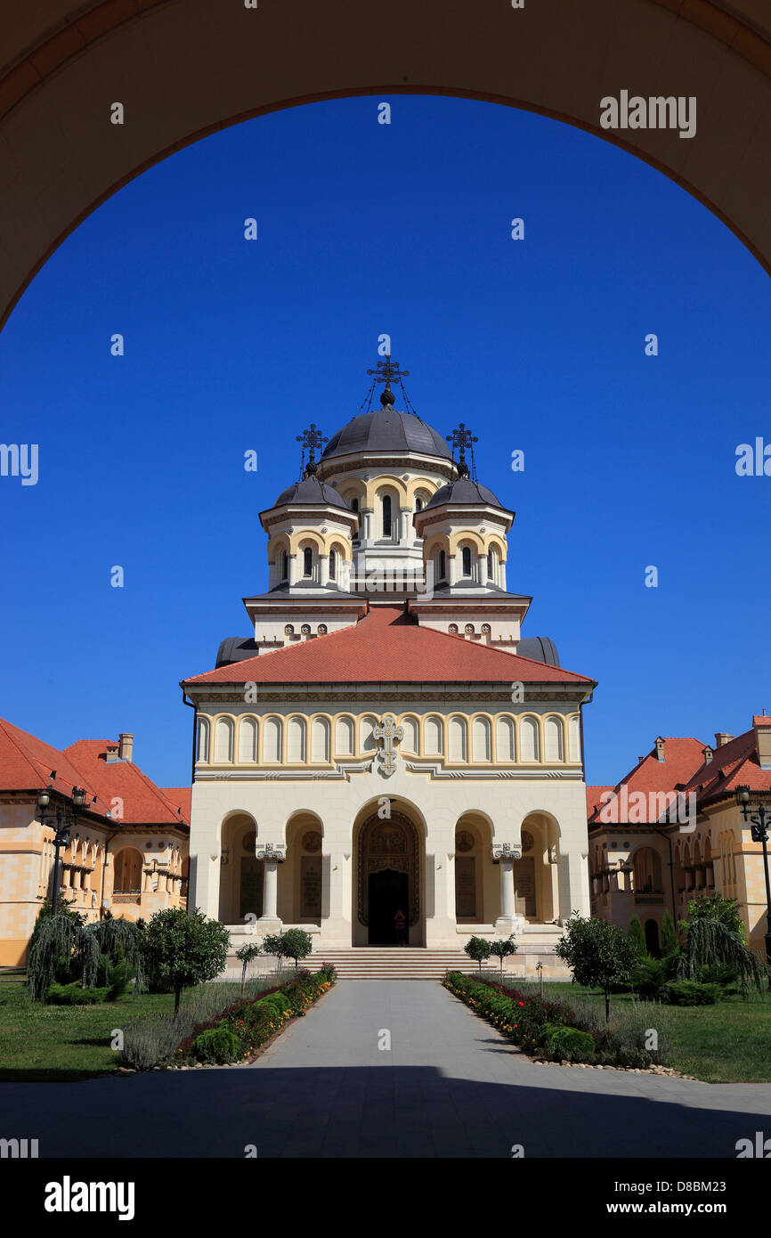 Krönung Kathedrale der rumänisch-orthodoxen Kirche, Alba Iulia, Balgrad, Siebenbürgen, Rumänien. Stockfoto