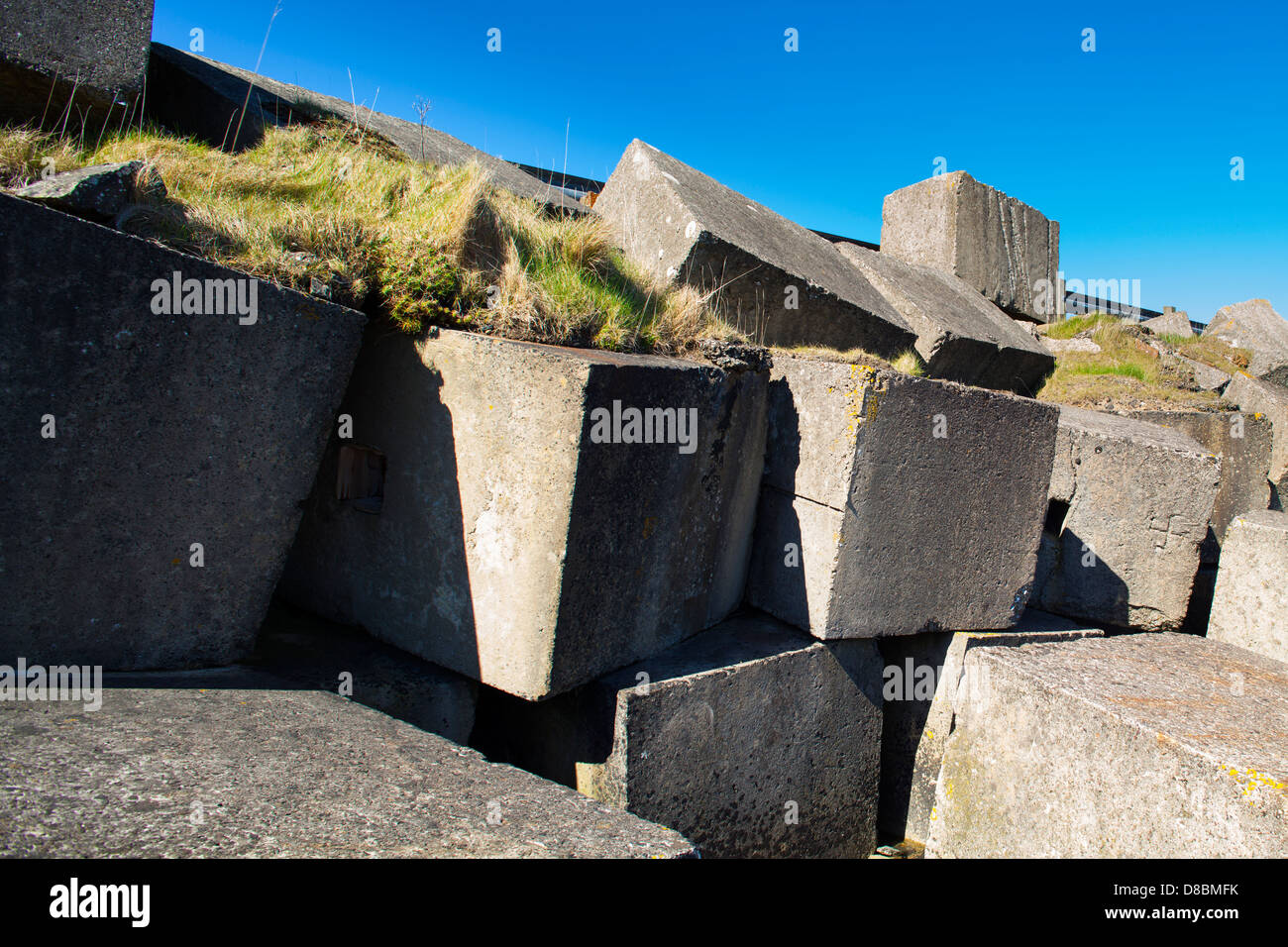 Churchill Barrier Nr. 3, Verknüpfung von Blick Holm und Burray, gebaut von Kriegsgefangenen in WW2, die Royal Navy Scapa Flow zu schützen Stockfoto