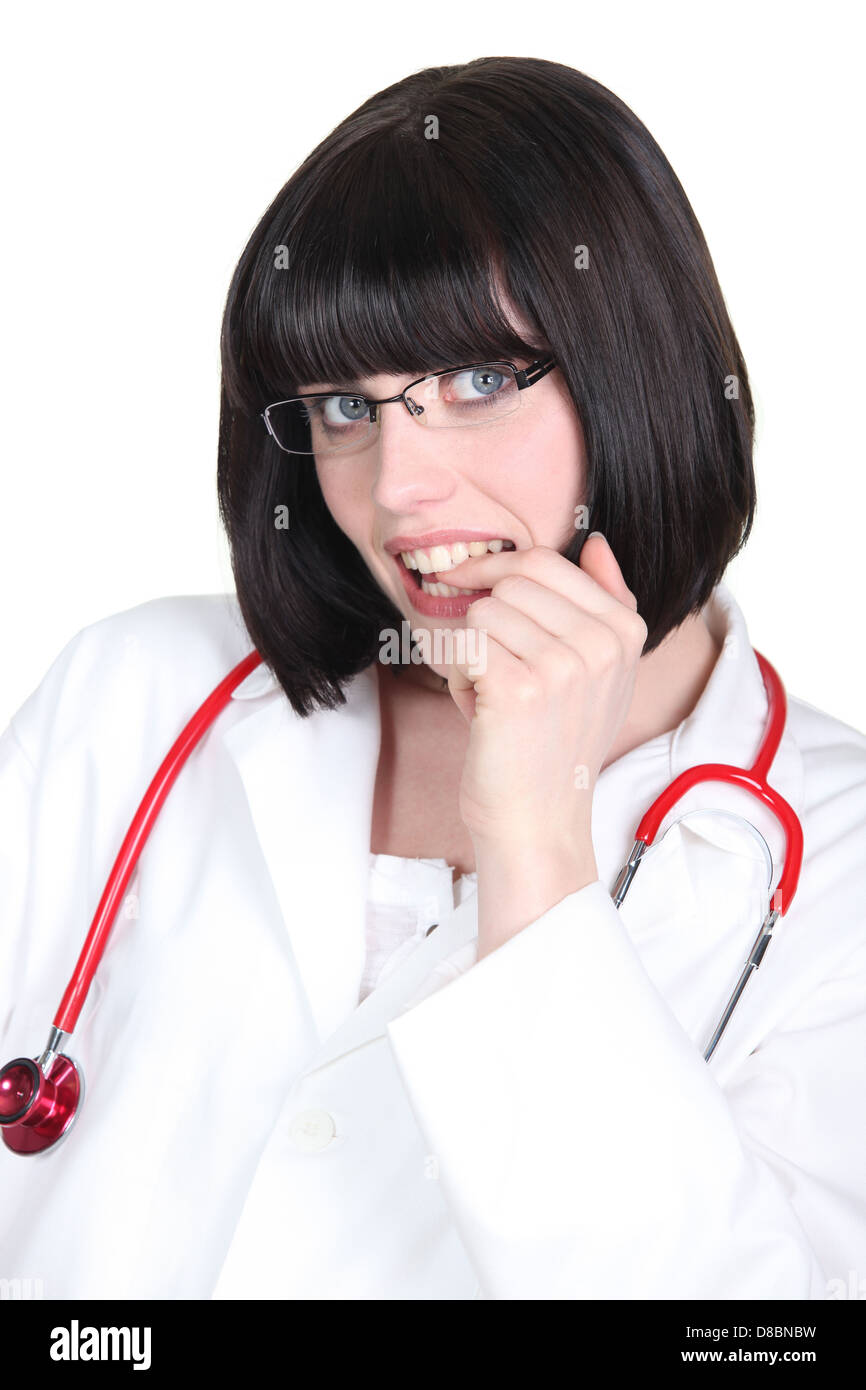Junge Arzthelferin Stockfoto