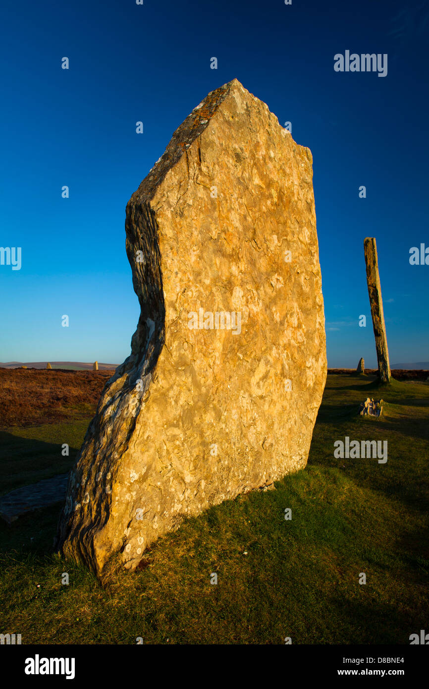 Schottland, Orkney-Inseln, den Ring von Brodgar. Ring of Brodgar, eine neolithische Steinkreis. Stockfoto
