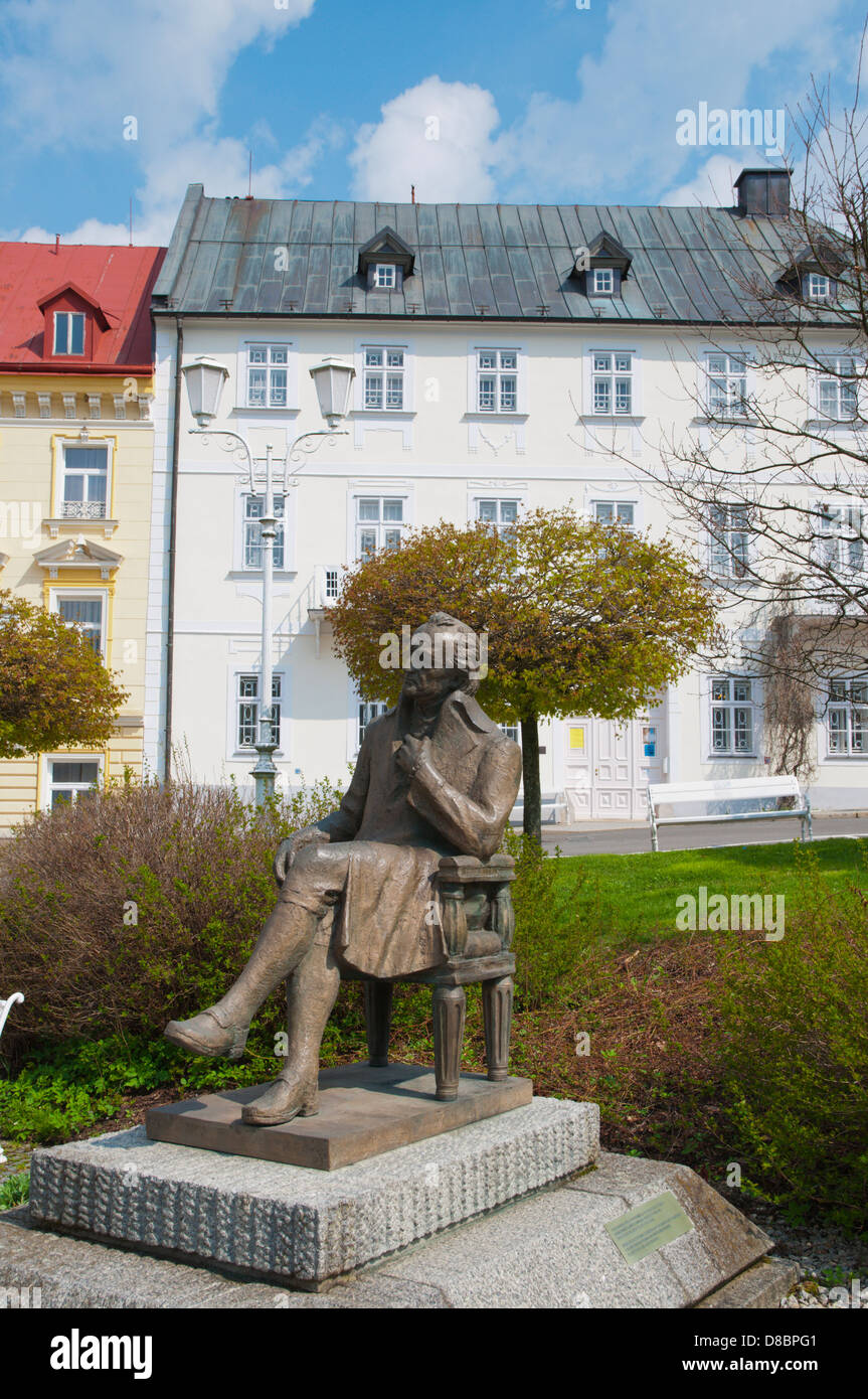 Goethovo Namesti Platz Marianske Lazne aka Marienbad Stadt Karlovy Vary Thermenregion Tschechische Republik Europa Stockfoto