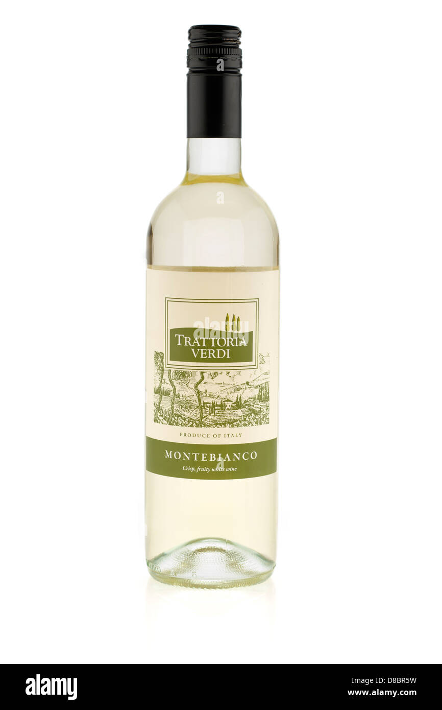 Flasche italienischen Weißwein Stockfoto
