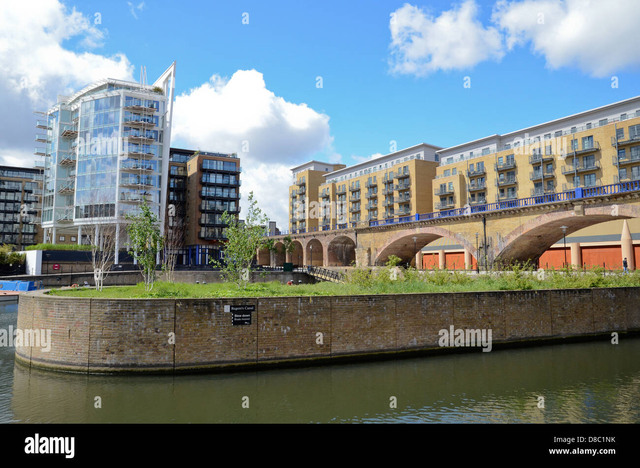 Limehouse Bassin und Marina in den London Docklands Stockfoto