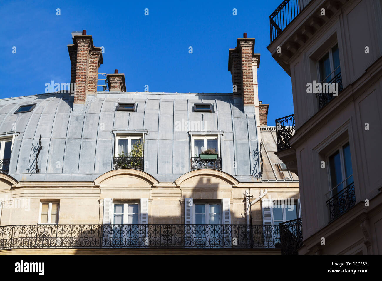 Paris auf dem Dach Stockfoto