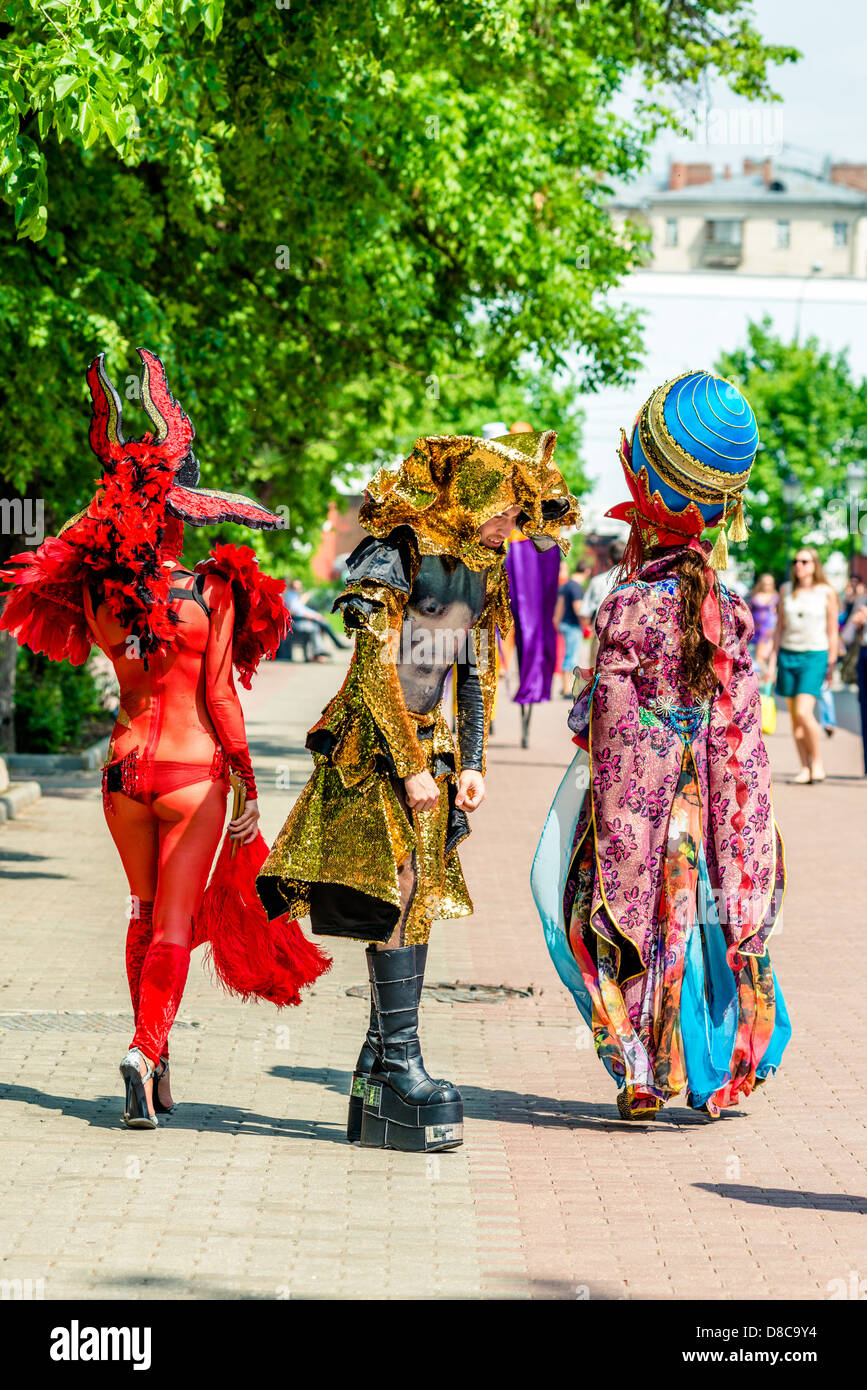 Jährliche Karneval im Moskauer Ermitage-Garten Stockfoto