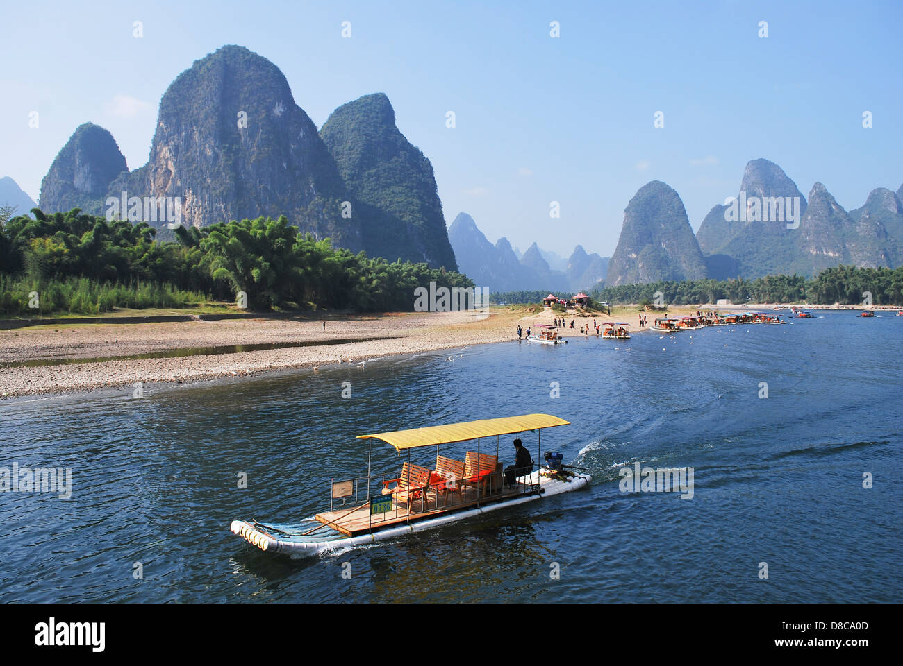 Li-Fluss, Südchina von Guilin nach Yangshuo Stockfoto