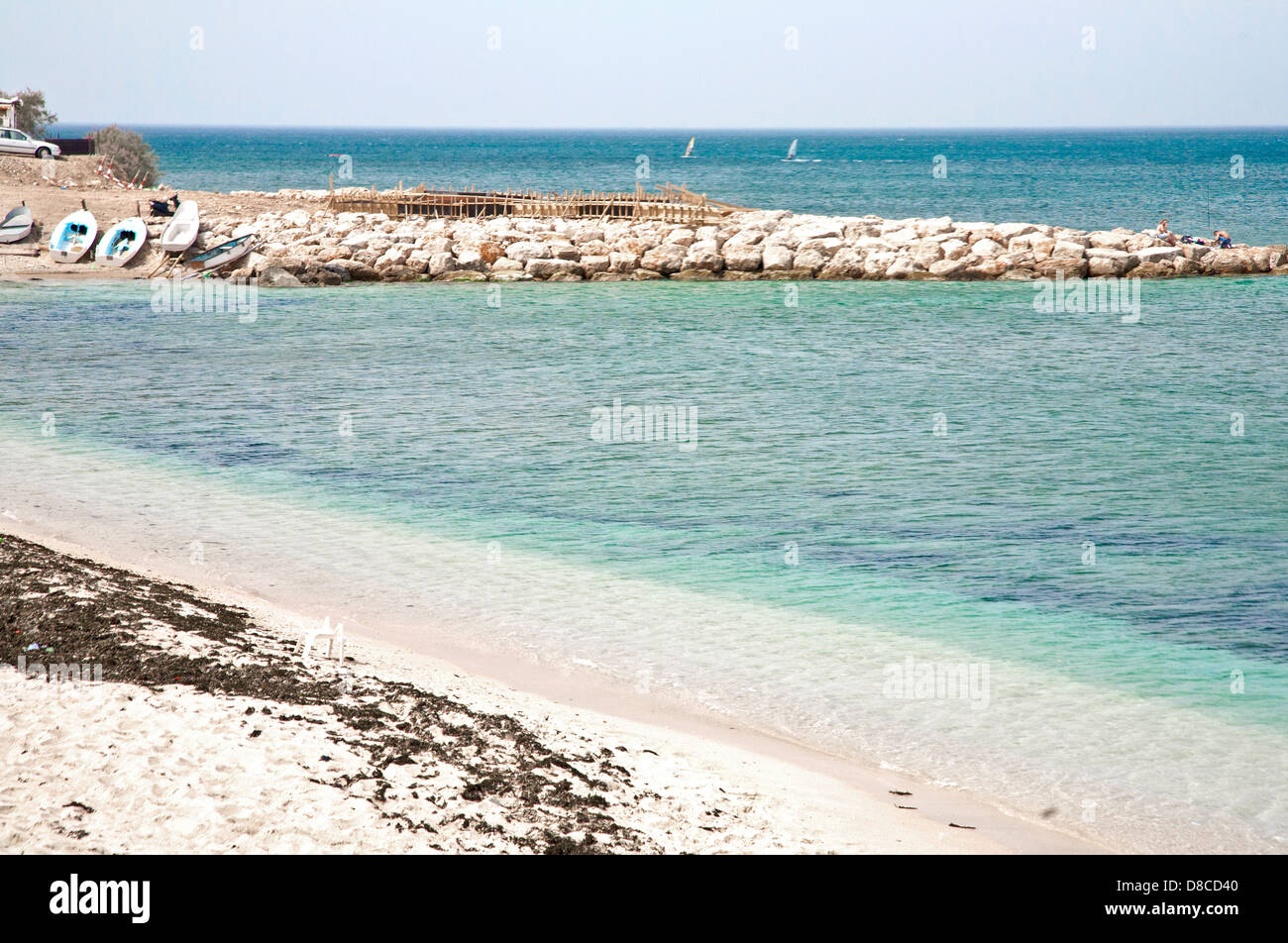 Bat Galim Strand, Haifa, Israel, Nahost Stockfoto