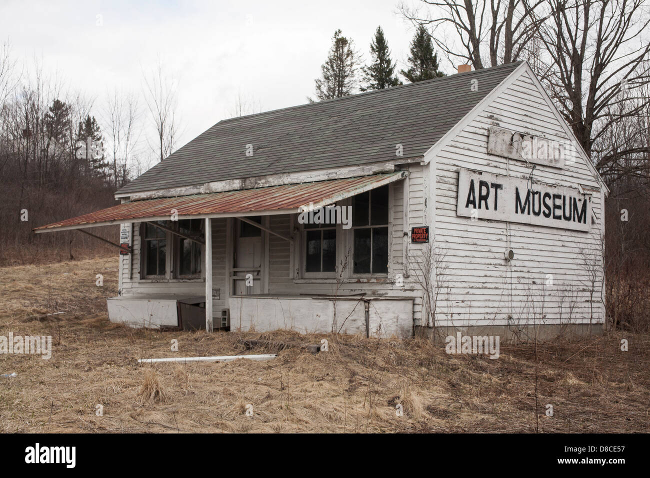 "Kunstmuseum" im südlichen Vermont aufgegeben. Stockfoto