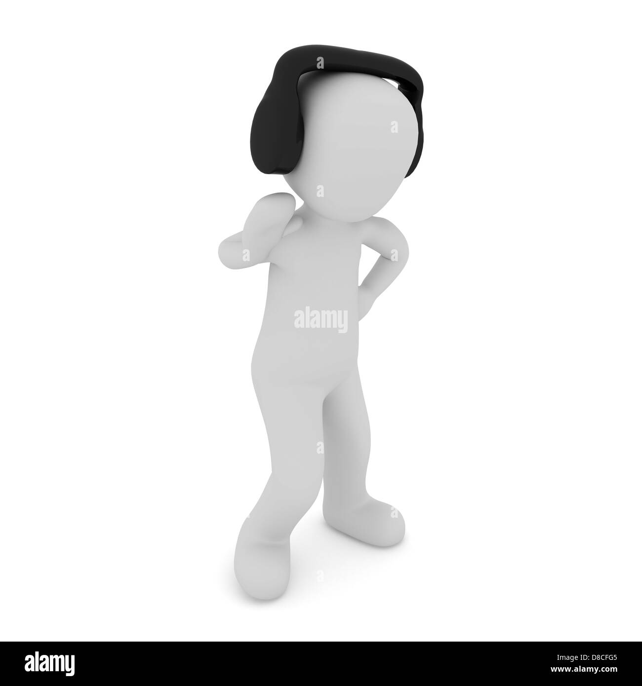 Tänzerin Tanz mit der Wiedergabe von Musik. Stockfoto