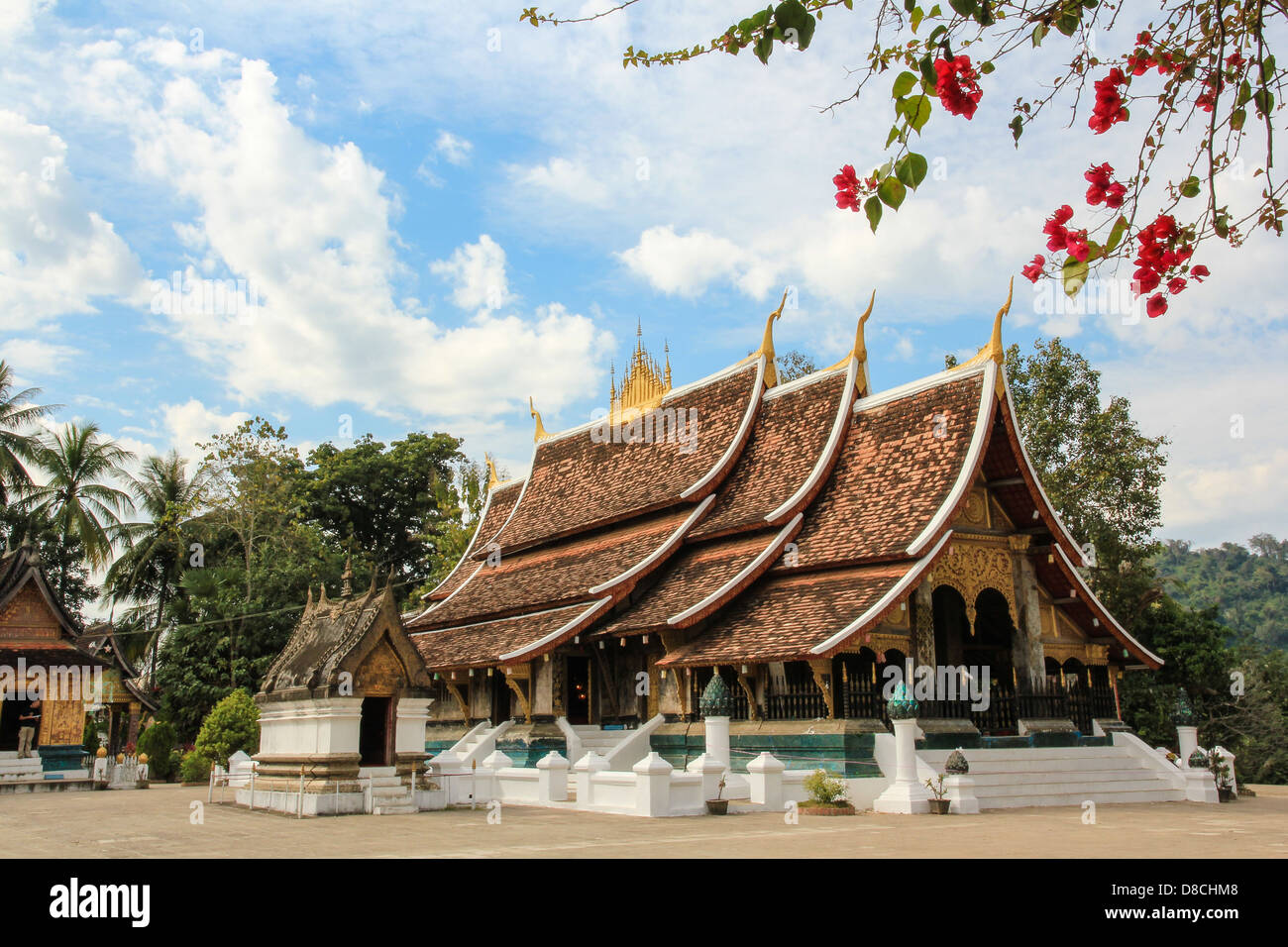 Wat Xieng Thong (oder Tempel der goldenen Stadt) in Luang Prabang, Laos Stockfoto