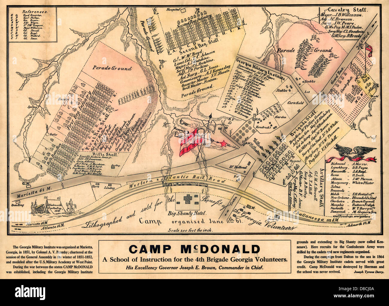 Camp McDonald; ein Schulunterricht für die 4. Brigade Georgien Freiwilligen Atlanta, c1917. Stockfoto
