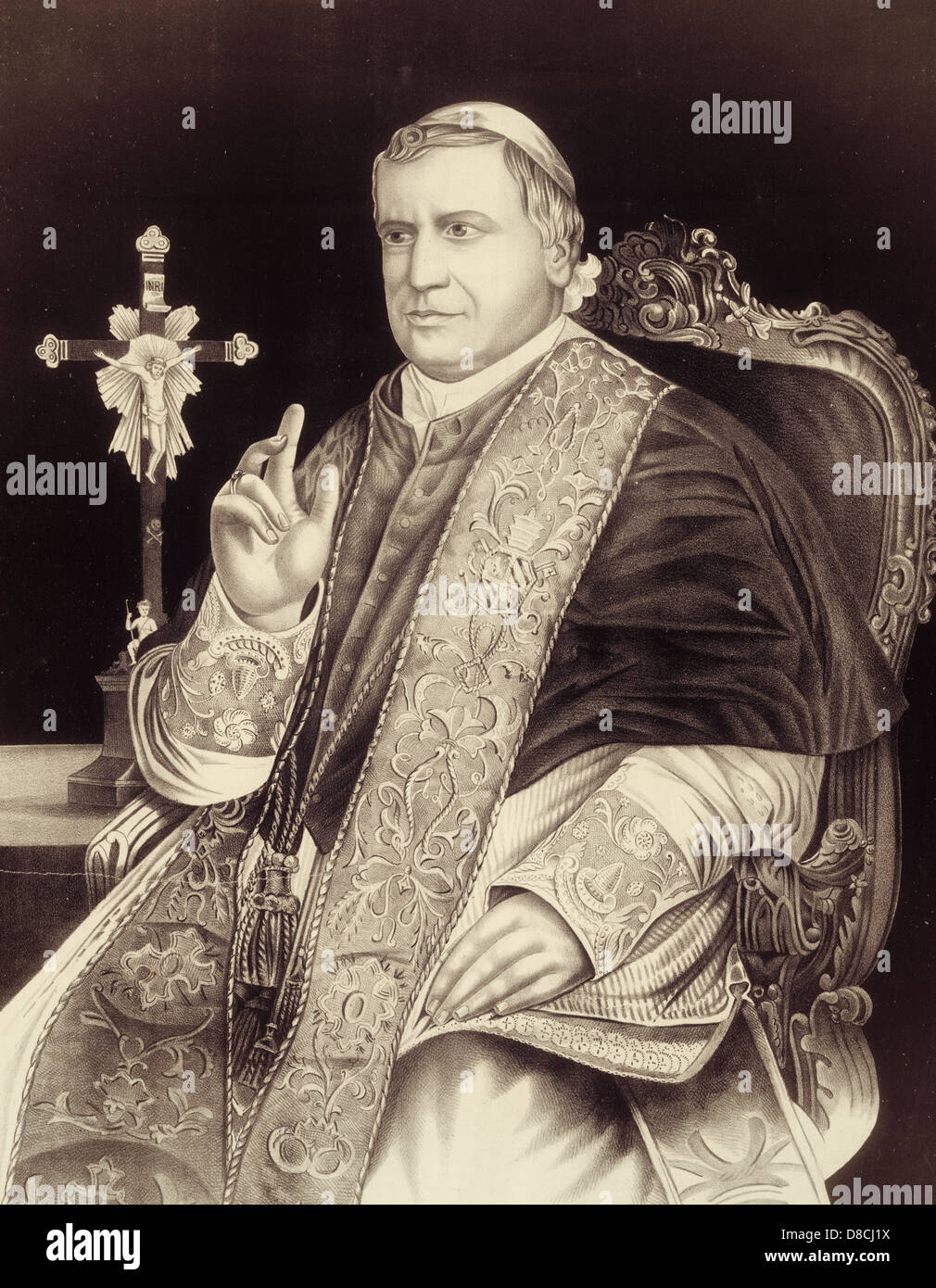 Papst Pius IX - am längsten regierende Papst in der katholischen Kirche, darunter von 1846 bis 1878 Stockfoto