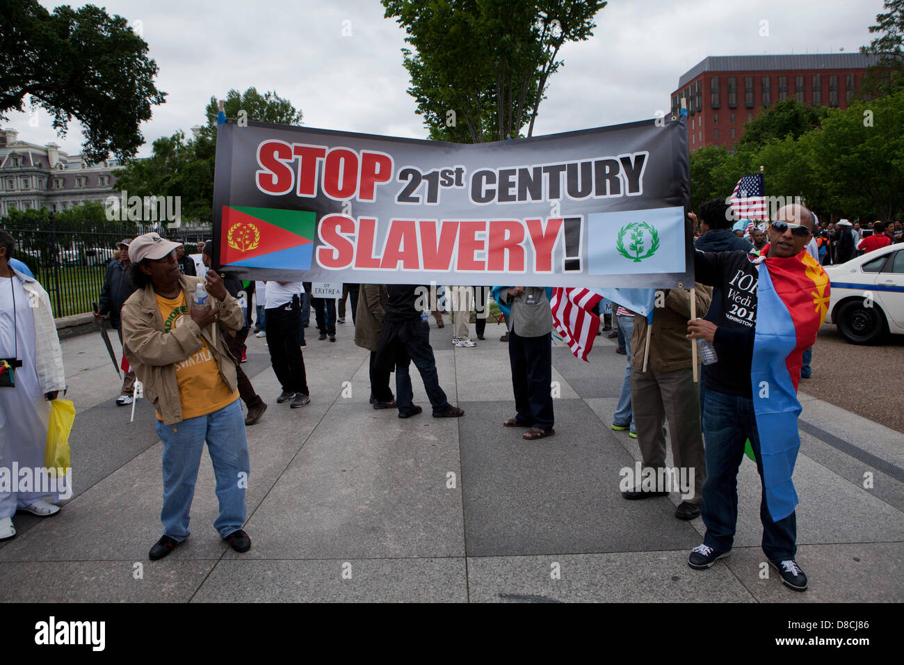 Eritreer Protest für den demokratischen Wandel und die Achtung der Menschenrechte in Eritrea - Washington, DC, USA Stockfoto