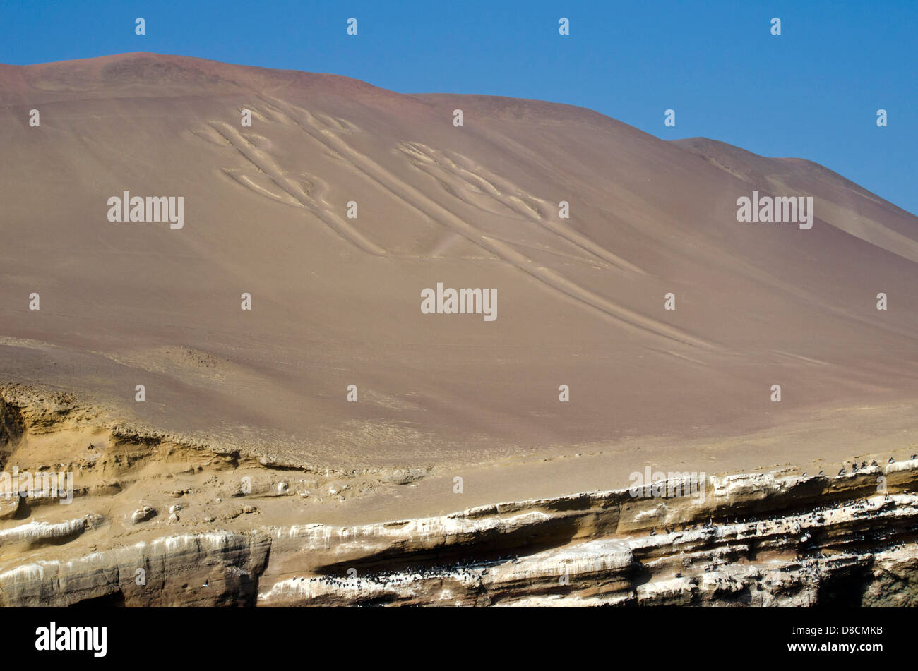 Nationalreservat Paracas. Paracas Candelabro Geoglyph. Paracas Kultur