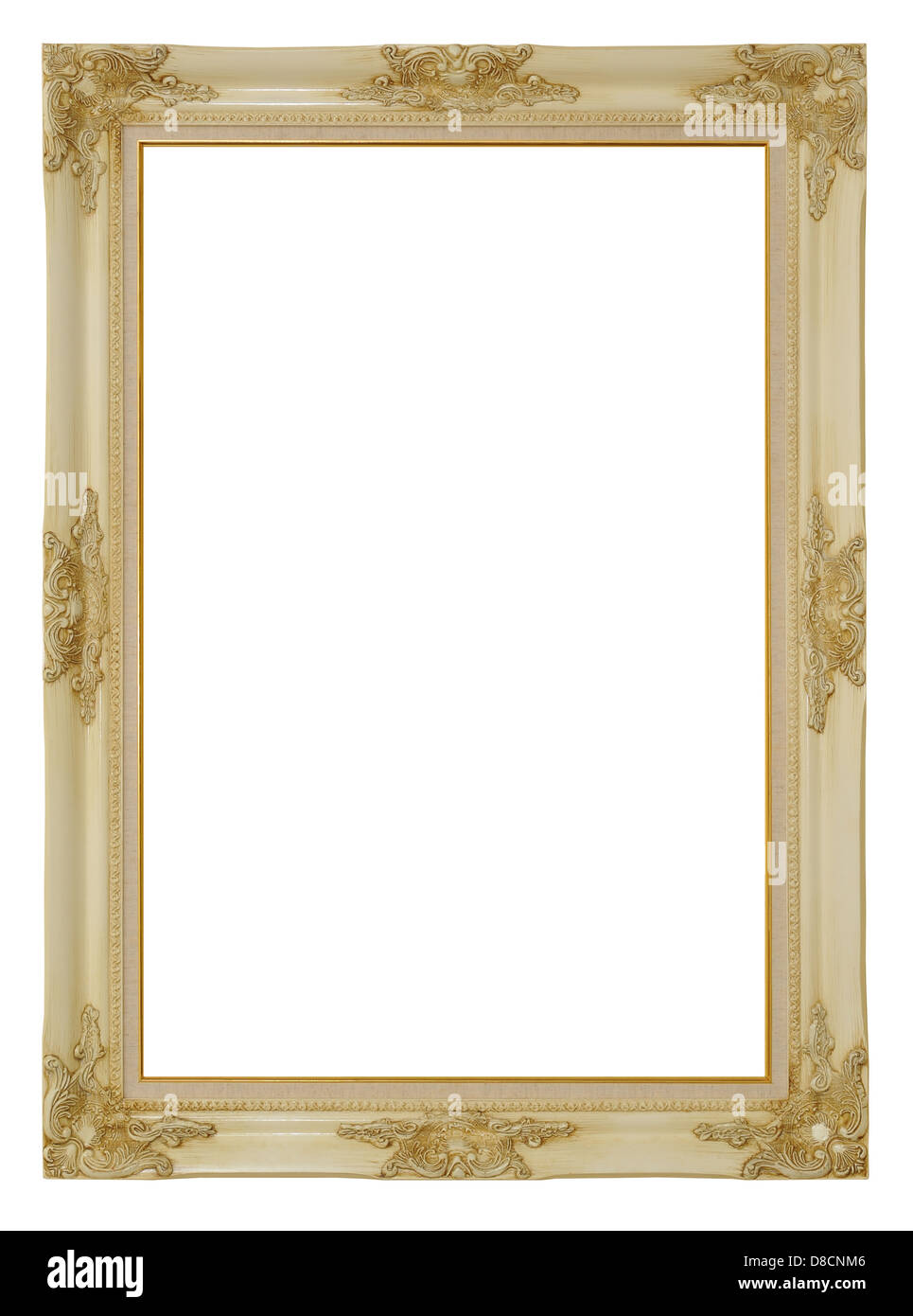 weißer Bilderrahmen mit Beschneidungspfad Stockfoto