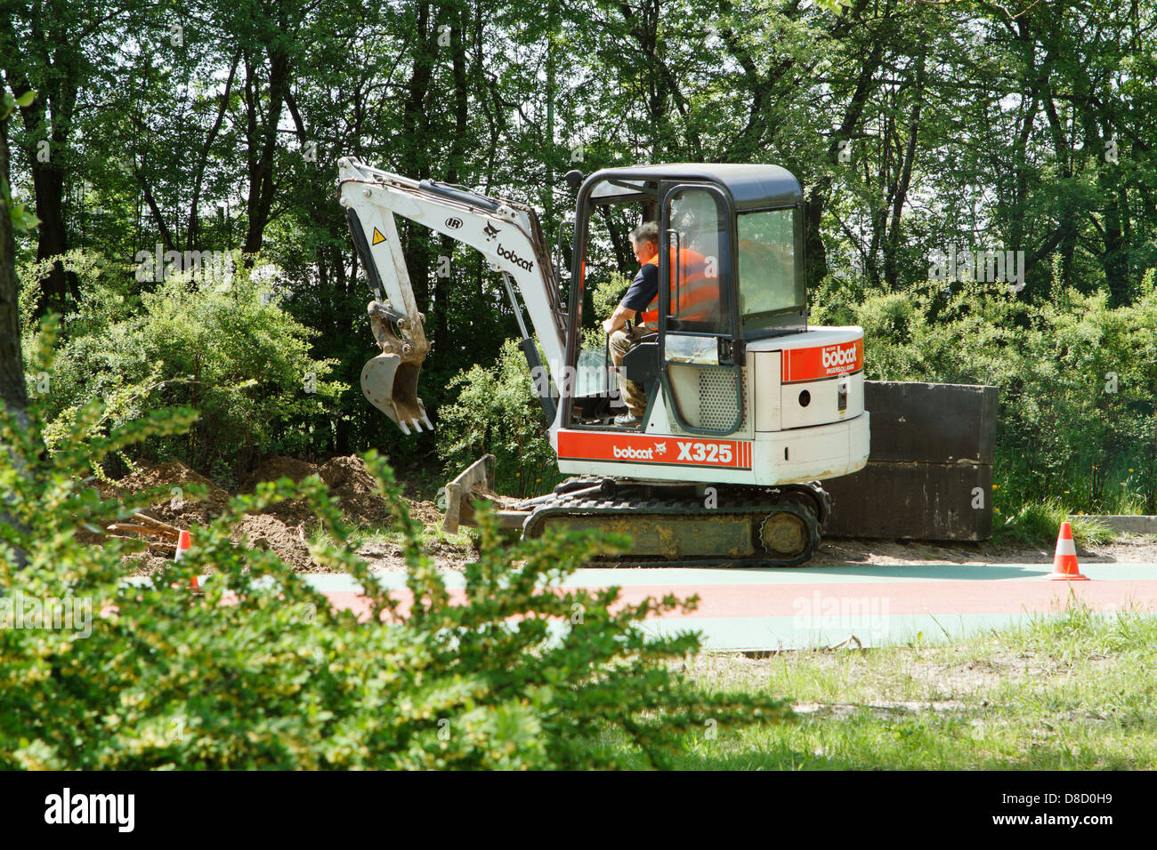 Mini-Bagger. Stockfoto