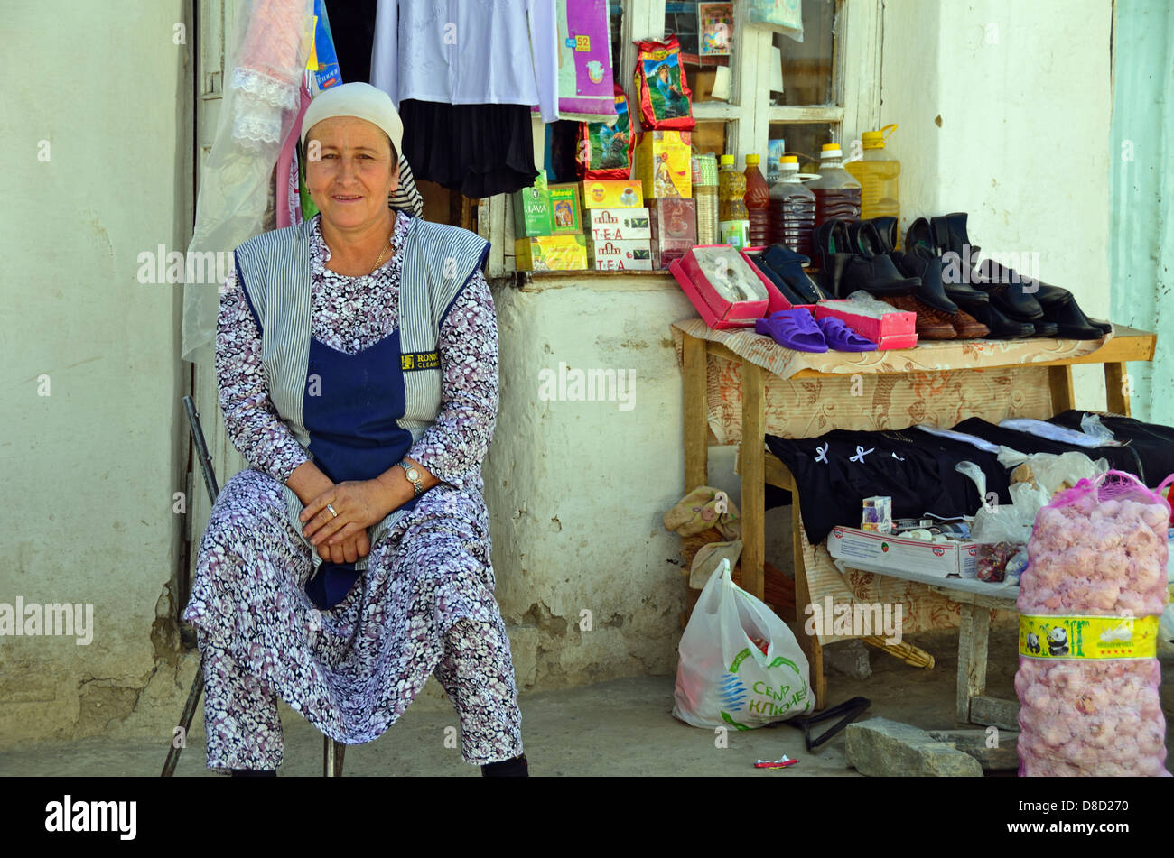 Kiosk in Ishkashim Dorf des Wakhan Valley, Tadschikistan Stockfoto