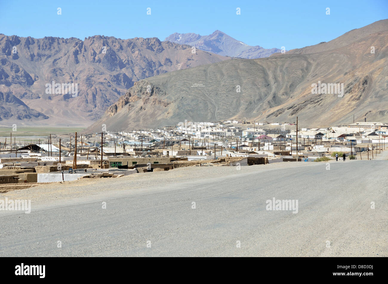 Die kirgisische Stadt Murgab in der Pamir in Tadschikistan Stockfoto
