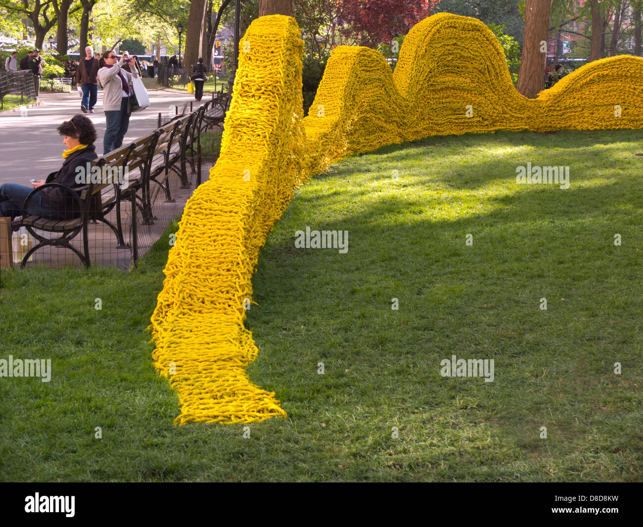 Kunst im öffentlichen Raum Anzeige im Madison Square Park NYC Stockfoto