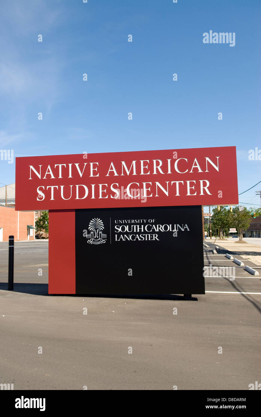 Native American Studies Center Zeichen Lancaster Südcarolina USA Stockfoto
