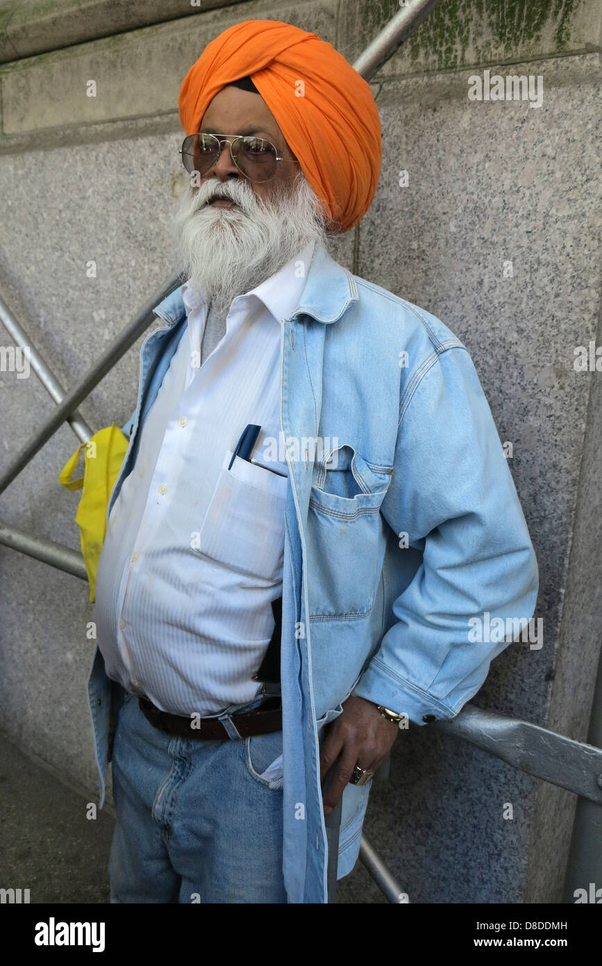 Der sechsundzwanzigsten jährliche Sikh Day Parade auf der Madison Avenue in Manhattan, 2013. Stockfoto