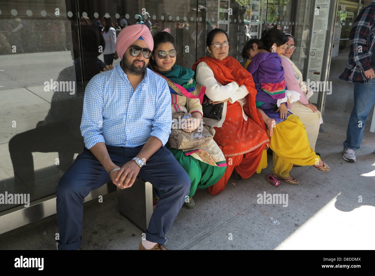 Der sechsundzwanzigsten jährliche Sikh Day Parade auf der Madison Avenue in Manhattan, 2013. Stockfoto