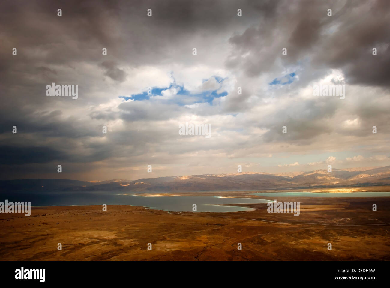 Totes Meer-Ansicht der antiken Stadt Masada Stockfoto