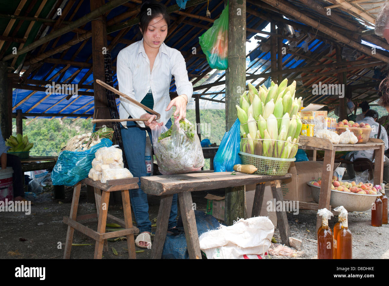 Nordvietnam, street Food-Markt Stockfoto