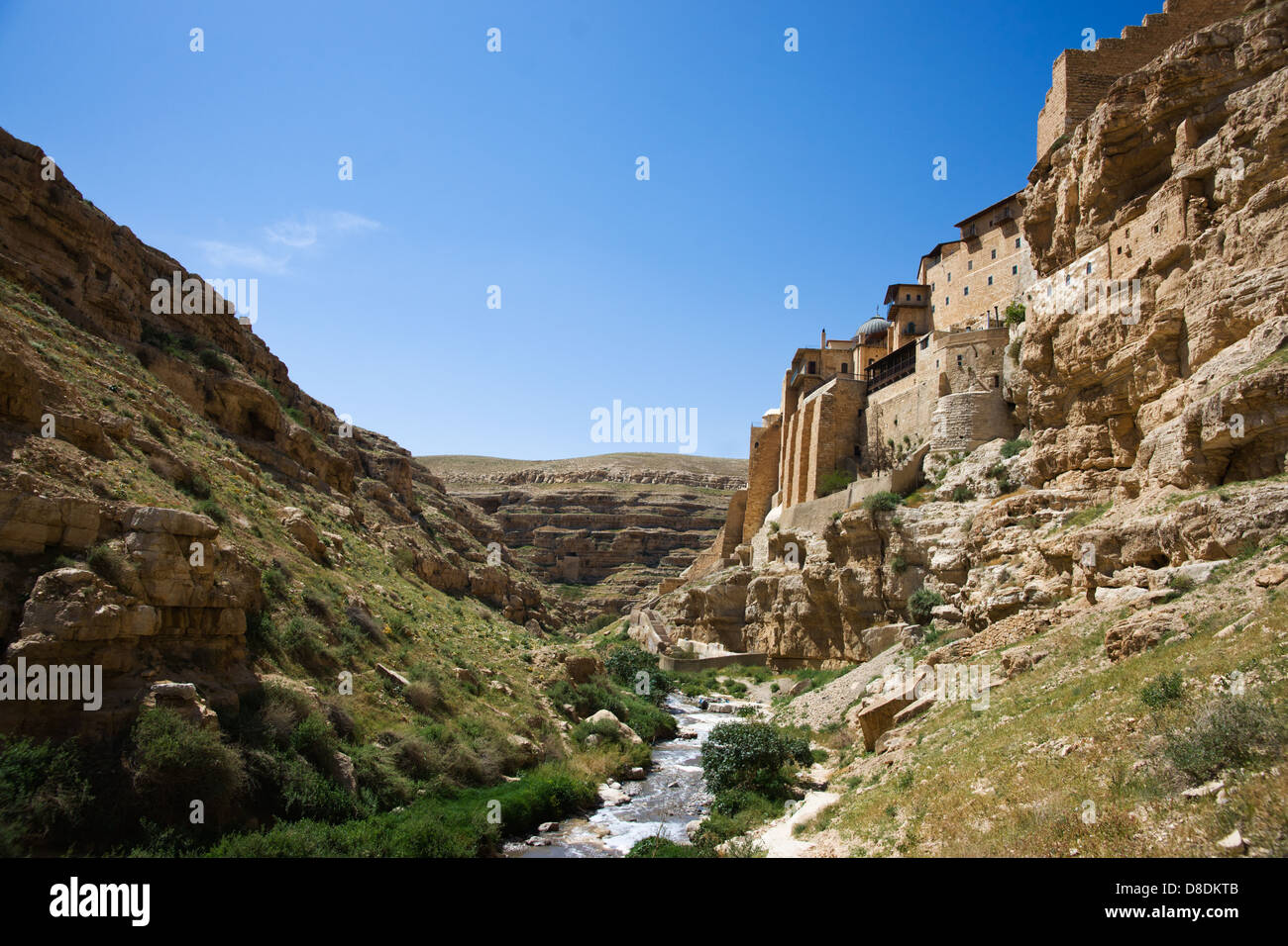 Großen Lawra von St. Sabbas Sanctified (Mar Saba) griechisch-orthodoxen Kloster, Kidrontal, Palästina Stockfoto