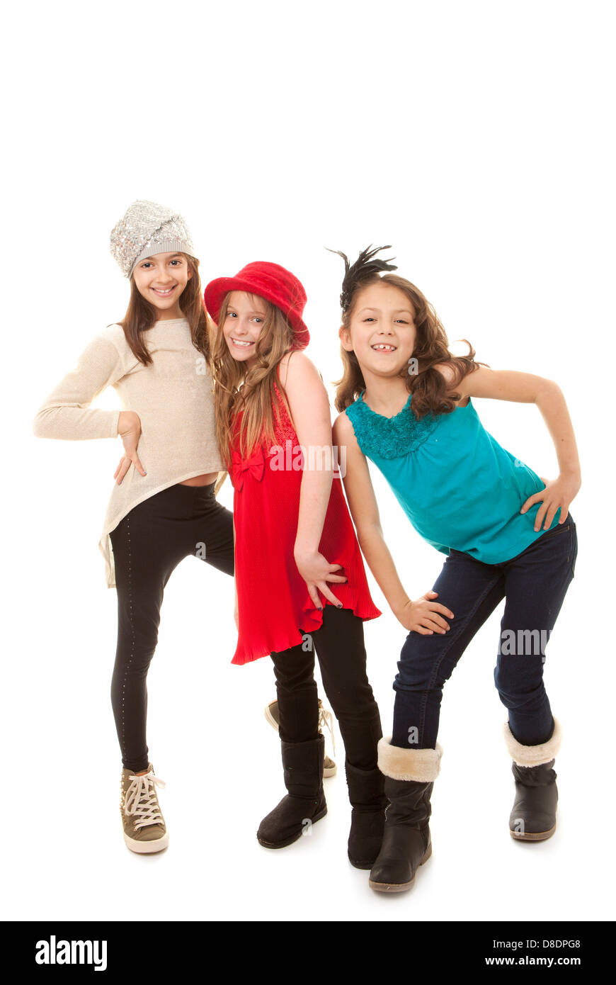 Gruppe von Mode Kids, modische Kinder. Stockfoto