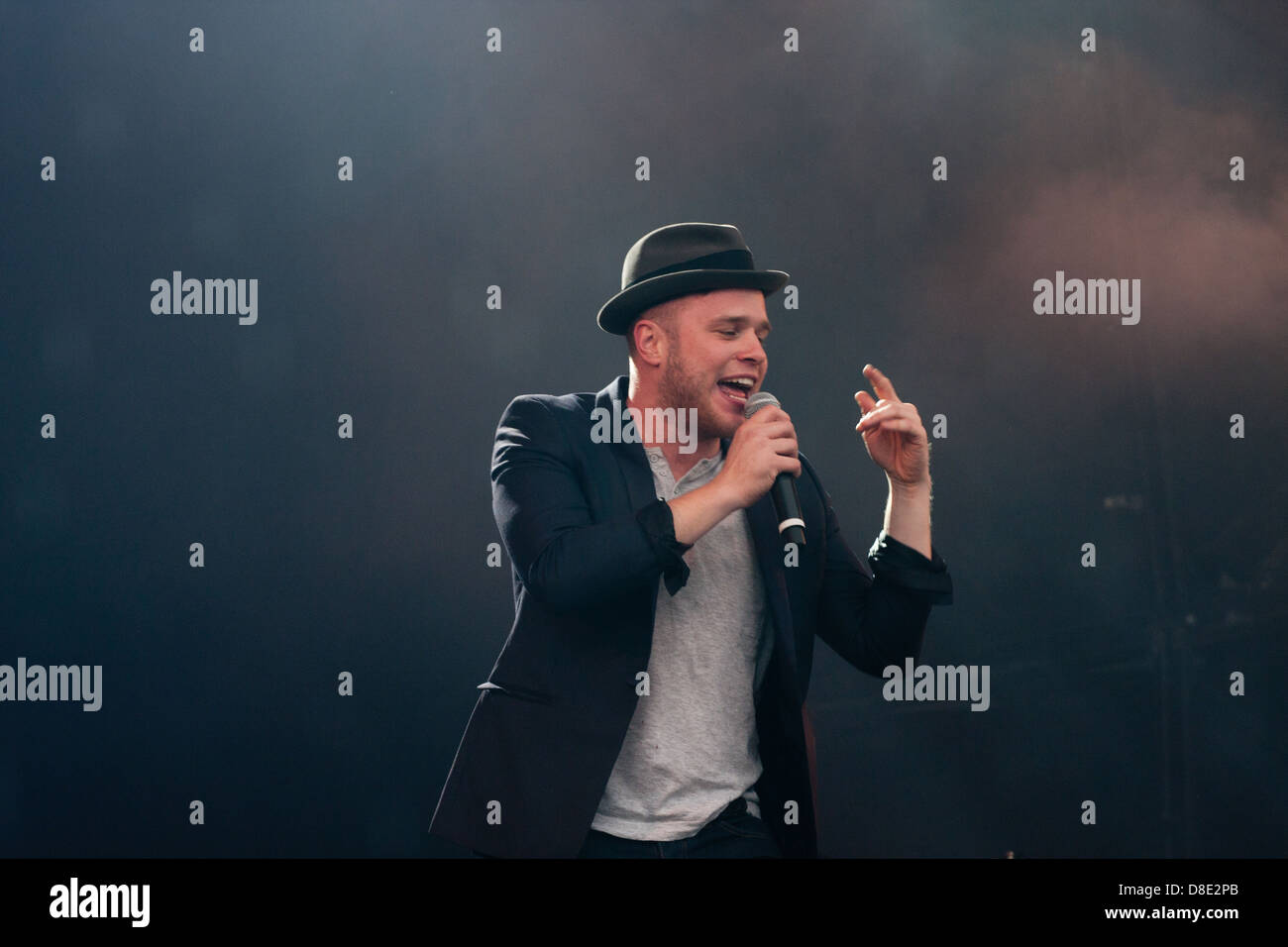 Oliver Stanley "Olly" Murs ist eine englische Singer-Songwriter, Musiker und TV-Moderatorin. Stockfoto