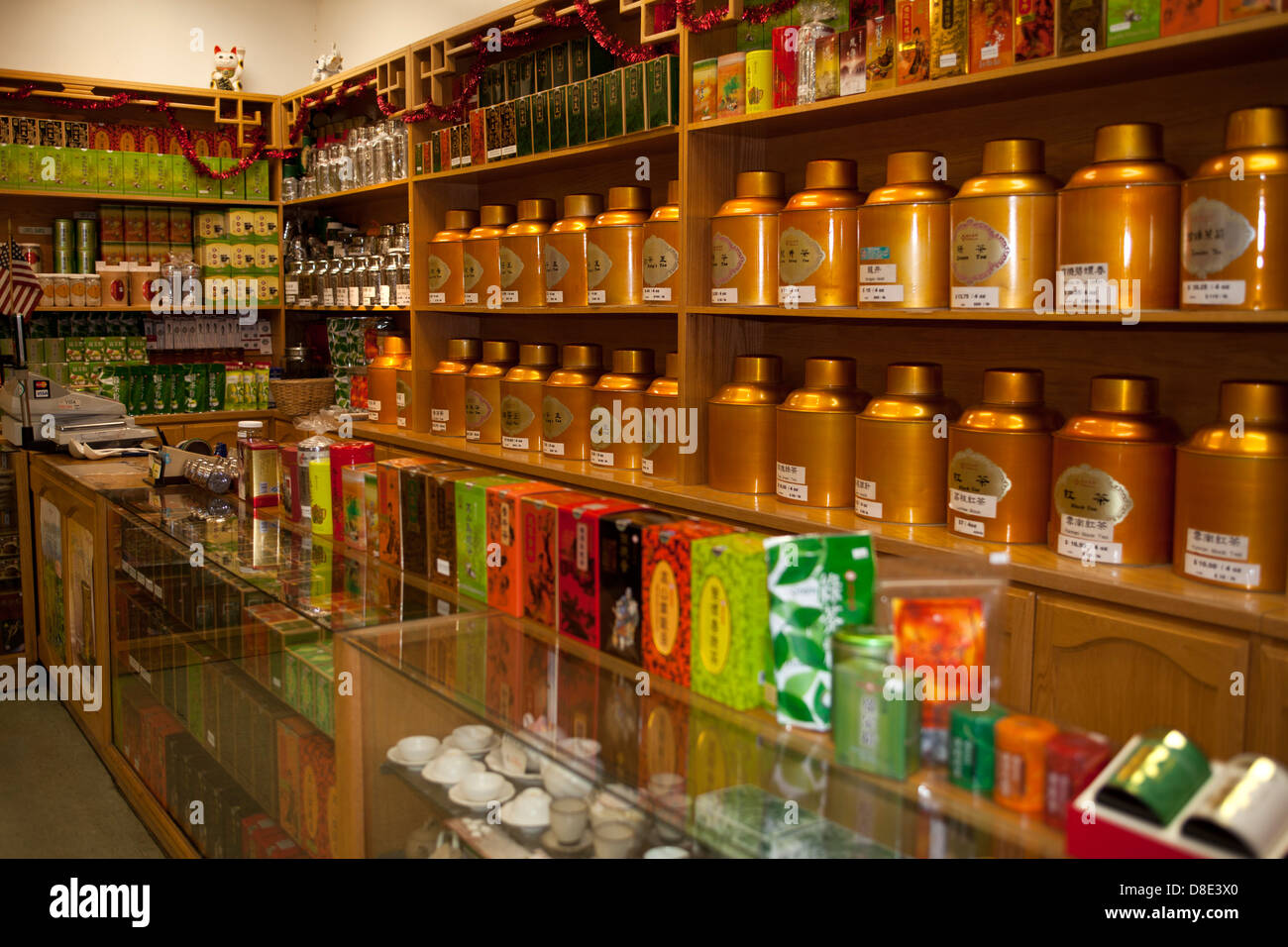 Renten Tee Shop, Richmond, Kalifornien, USA, Nordamerika Stockfoto